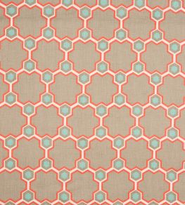 Cordoba Fabric by Vanderhurd Coral/Moonstone