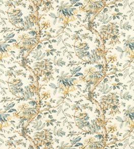 Coromandel Print Fabric by Zoffany Stockholm Blue