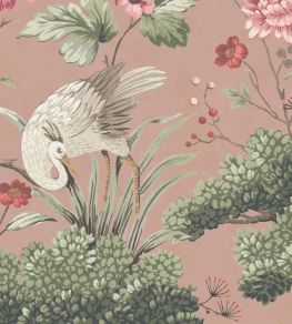 Crane Bird Wallpaper by Woodchip & Magnolia Vintage Pink