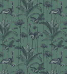 Crane Fonda Wallpaper by Divine Savages Jade Green