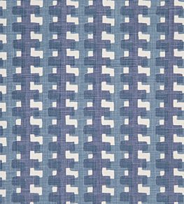 Cremaillere Fabric by Christopher Farr Cloth Indigo