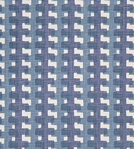 Cremaillere Fabric by Christopher Farr Cloth Indigo