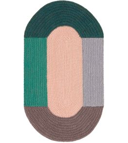Crochet Mono Rug by GAN Pink