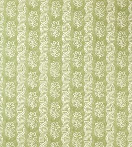 Dabu Stripe Fabric by Zoffany Pale Olive
