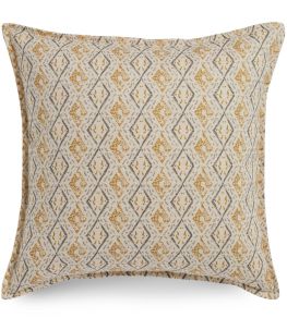 Dacca Pillow 22 x 22" by James Hare Grey/Gold