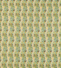Daffodil Fabric by Morris & Co Cove Blue/Chocolate