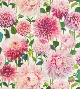 Dahlia Wallpaper by Harlequin Blossom / Emerald / New Beginnings