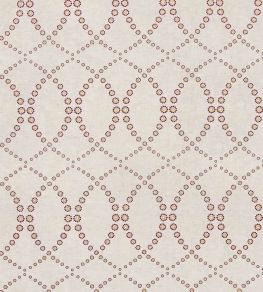 Daisy Chain Fabric by Vanderhurd Claret/Champignon