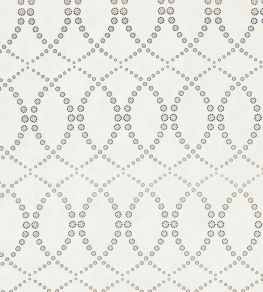 Daisy Chain Fabric by Vanderhurd Indigo/Moonstone