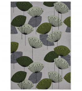 Dandelion Clocks Outdoor Rug by Sanderson Botanical Green
