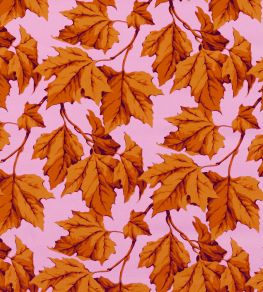 Dappled Leaf Velvet Fabric by Harlequin Amber/Rose