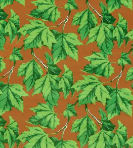 Dappled Leaf Velvet Fabric by Harlequin Emerald/Amber
