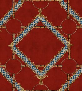 Decorative Harness Wallpaper by MINDTHEGAP Burgundy