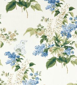 Delphinium & Lilac Fabric by Sanderson Larkspur Blue