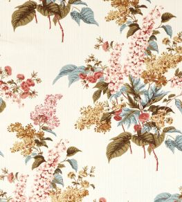 Delphinium & Lilac Fabric by Sanderson Madder Rose/Sepia
