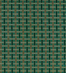 Diamond check Fabric by Zoffany Poison