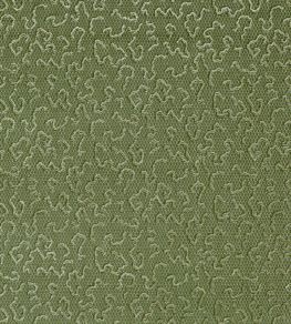 Domino Velvet Fabric by Zoffany Deep Fern