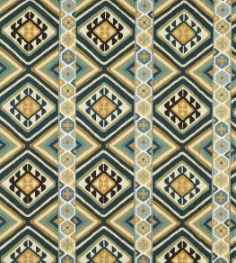 Dorothy's Kilim Fabric by Morris & Co Sunflower/Tump Green