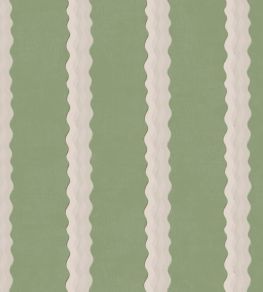 Double Scroll Stripe Fabric by Parker & Jules Spring Green