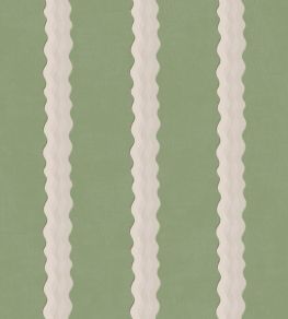 Double Scroll Stripe Wallpaper by Parker & Jules Spring Green