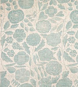 Eden Fabric by Christopher Farr Cloth Aqua