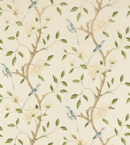 Eleonora Print Fabric by Zoffany Evergreen