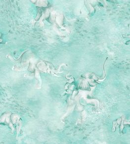 Elephant Breaststroke Wallpaper by Brand McKenzie Aqua