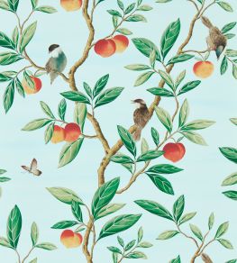 Ella Wallpaper by Harlequin Sky / Fig Leaf / Nectarine