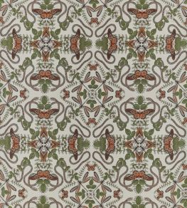 Emerald Forest Jacquard Fabric by Clarke & Clarke Smoke