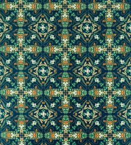 Emerald Forest Velvet Fabric by Clarke & Clarke Midnight