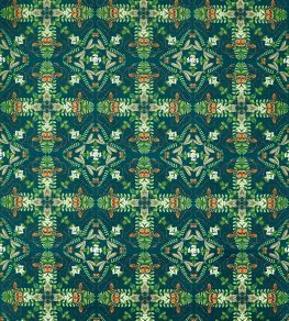 Emerald Forest Velvet Fabric by Clarke & Clarke Teal
