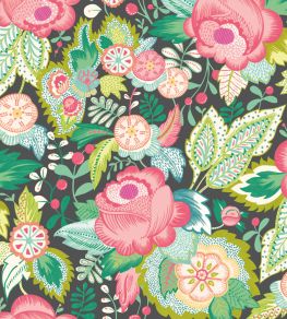 Emily Rose Wallpaper by Ohpopsi Ebony Citrus