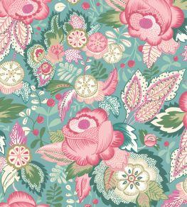 Emily Rose Wallpaper by Ohpopsi Rose & Seafoam