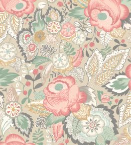 Emily Rose Wallpaper by Ohpopsi Soft Flamingo