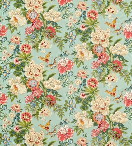 Emperor Peony Fabric by Sanderson Jade / Apricot