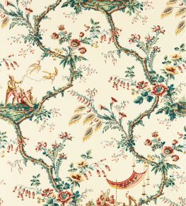 Emperors Musician Fabric by Zoffany Russet