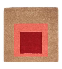 Equivocal, 1962 by Josef Albers Rug by CF Editions Brown/Red