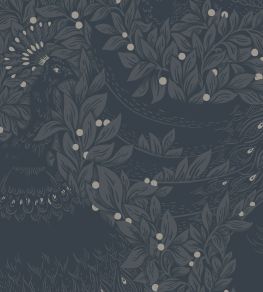 Evelina Wallpaper by Sandberg Indigo Blue