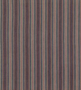 Falconer Stripe Fabric by Mulberry Home Indigo/Red