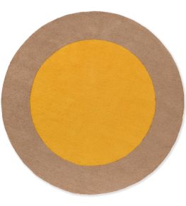 Festival Round Outdoor Rug by Brink & Campman Yellow