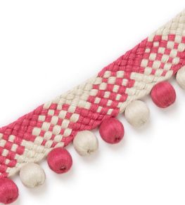 Festoon Tape Trim by Christopher Farr Cloth Hot Pink