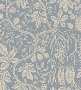 Fig Garden Wallpaper by Sandberg Misty Blue