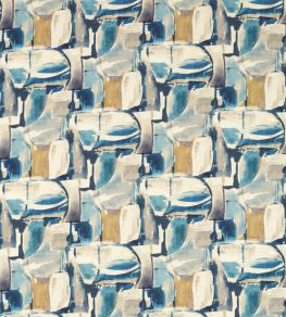 Figura Fabric by Clarke & Clarke Denim/Linen
