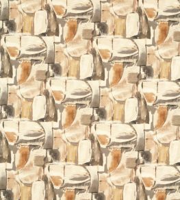 Figura Fabric by Clarke & Clarke Linen/Charcoal
