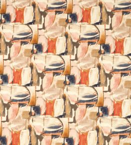Figura Fabric by Clarke & Clarke Midnight/Spice