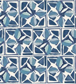 Fiori Wallpaper by Christopher Farr Cloth Cobalt