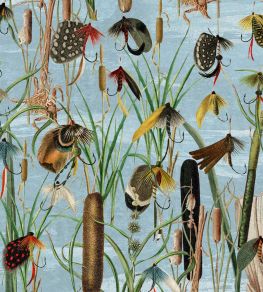 Fishing Flies Wallpaper by MINDTHEGAP Aquamarine