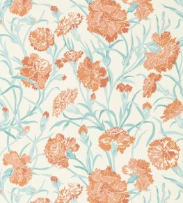 Fleur de Joie Wallpaper by Harlequin Paprika/Aqua/Soft Focus