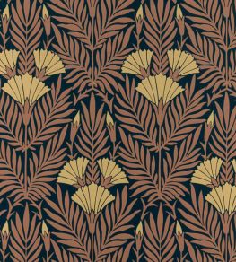 Floral Fanfare Wallpaper by 1838 Wallcoverings Burnt Orange