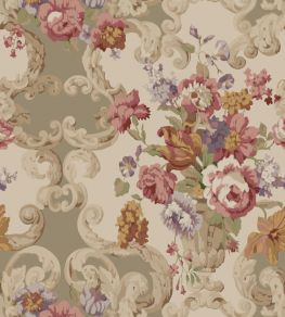 Floral Rococo Wallpaper by Mulberry Home Red / Plum